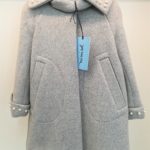 MIMISOL Cappotto grigio con perle