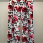 MISS BLUMARINE Pantalone ciniglia floreale