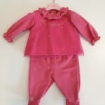 MISS BLUMARINE Completo nascita coprifasce  ciclamino corredino neonata