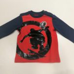 BIKKEMBERGS T-shirt rossa stampa nera skater