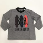 BIKKEMBERGS T-shirt grigia skate