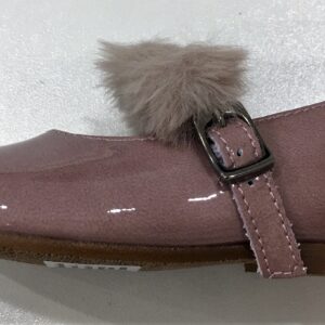 CLARYS Ballerina in vernice rosa con dettaglio pelliccia - immagine 3