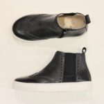 ANDREA MONTELPARE Stivaletto in pelle grigio bambino