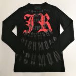 JOHN RICHMOND T-shirt manica lunga nera Softmachine bambino