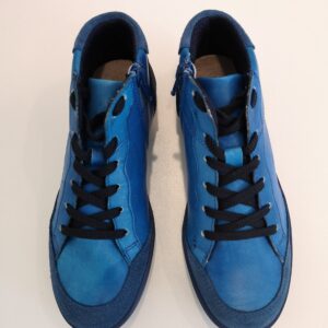 BIKKEMBERGS  Sneakers stivaletto in pelle bluette bambino - immagine 6