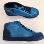 BIKKEMBERGS  Sneakers stivaletto in pelle bluette bambino