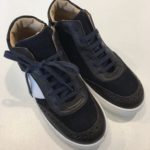 ANDREA MONTELPARE Scarpe stivaletto in pelle blu-marrone