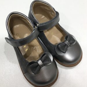 CLARYS Ballerina in suede grigio con dettaglio  fiocco alta dietro