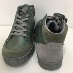 BIKKEMBERGS  Sneakers stivaletto in pelle verde bambino - immagine 3