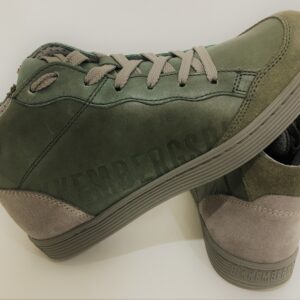 BIKKEMBERGS  Sneakers stivaletto in pelle verde bambino - immagine 4