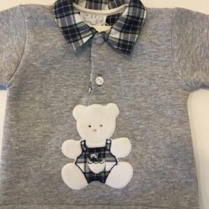 LE BEBE' Completo nascita in felpa grigio corredino neonato - immagine 5