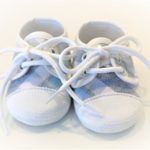 ALETTA Scarpette quadri bianco e cielo neonato