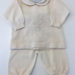 LE BEBE' Completo nascita maglia panna corredino neonato