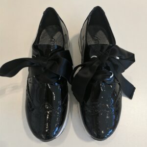 SIMONETTA Sneakers vernice nera inglesina con fiocco - immagine 5