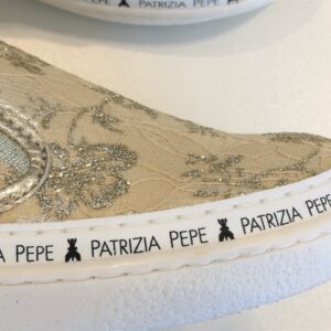 PATRIZIA PEPE Slip-on tessuto lavorato oro - immagine 3