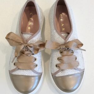 CLARYS Sneakers bianche microperline con nastro - immagine 3