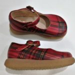 SIMONETTA Ballerina in pelle scozzese rossa