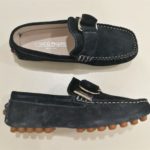 MIMISOL Mocassino in suède blu bambino