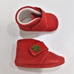 VALLEVERDE Scarpette in suède rosse neonato