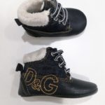 DOLCE & GABBANA Sneakers alte blu denim neonato