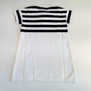 MONCLER Abito manica corta a righe bianco-blu - immagine 5