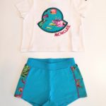 MONCLER Completo t-shirt+shorts pesciolini bambina