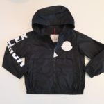 MONCLER Giubbotto leggero nero logo bianco bambino Saxophone