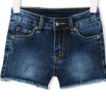 JOHN RICHMOND Short denim con logo rosso Perry bambina