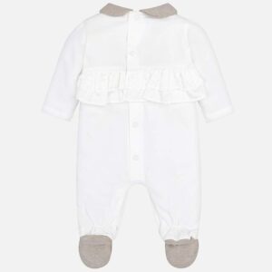 MAYORAL Tutina nascita bianca con ruche corredino neonata - immagine 3