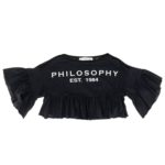 PHILOSOPHY by Lorenzo Serafini T-shirt nera logata davanti