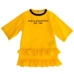 PHILOSOPHY by Lorenzo Serafini Abito giallo logato davanti