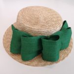 MIMISOL Cappello paglia fiocco verde