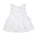 SIMONETTA Abito popeline bianco smanicato