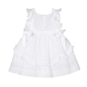 SIMONETTA Abito popeline bianco smanicato - immagine 2