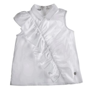 SIMONETTA Camicia smanicata bianca