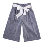 SIMONETTA Pantalone chambray blu