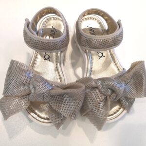 SIMONETTA Sandali oro fiocchi nylon