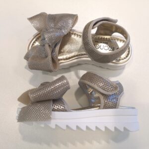 SIMONETTA Sandali oro fiocchi nylon - immagine 2