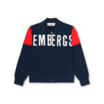 BIKKEMBERGS Completo felpa+pantalone blu scritta davanti