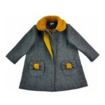 NANAN Cappotto grigio con pelliccia bambina