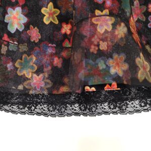 MIMISOL Abito organza e velluto fantasia fiori - immagine 3