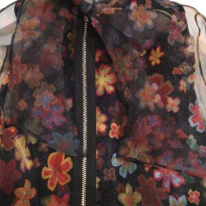 MIMISOL Abito organza e velluto fantasia fiori - immagine 5