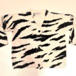 PHILOSOPHY by LORENZO SERAFINI Maglia cardigan stampa zebrata bianco-nero