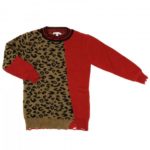 PATRIZIA PEPE Maxi Maglia rosso e maculato