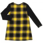 PATRIZIA PEPE Abito check nero-giallo