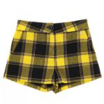 PATRIZIA PEPE Short check nero-giallo