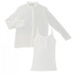 PATRIZIA PEPE Camicia georgette manica lunga con top