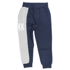 BIKKEMBERGS Completo tuta felpa 2 pezzi bicolore grigio-blu bambino - immagine 3