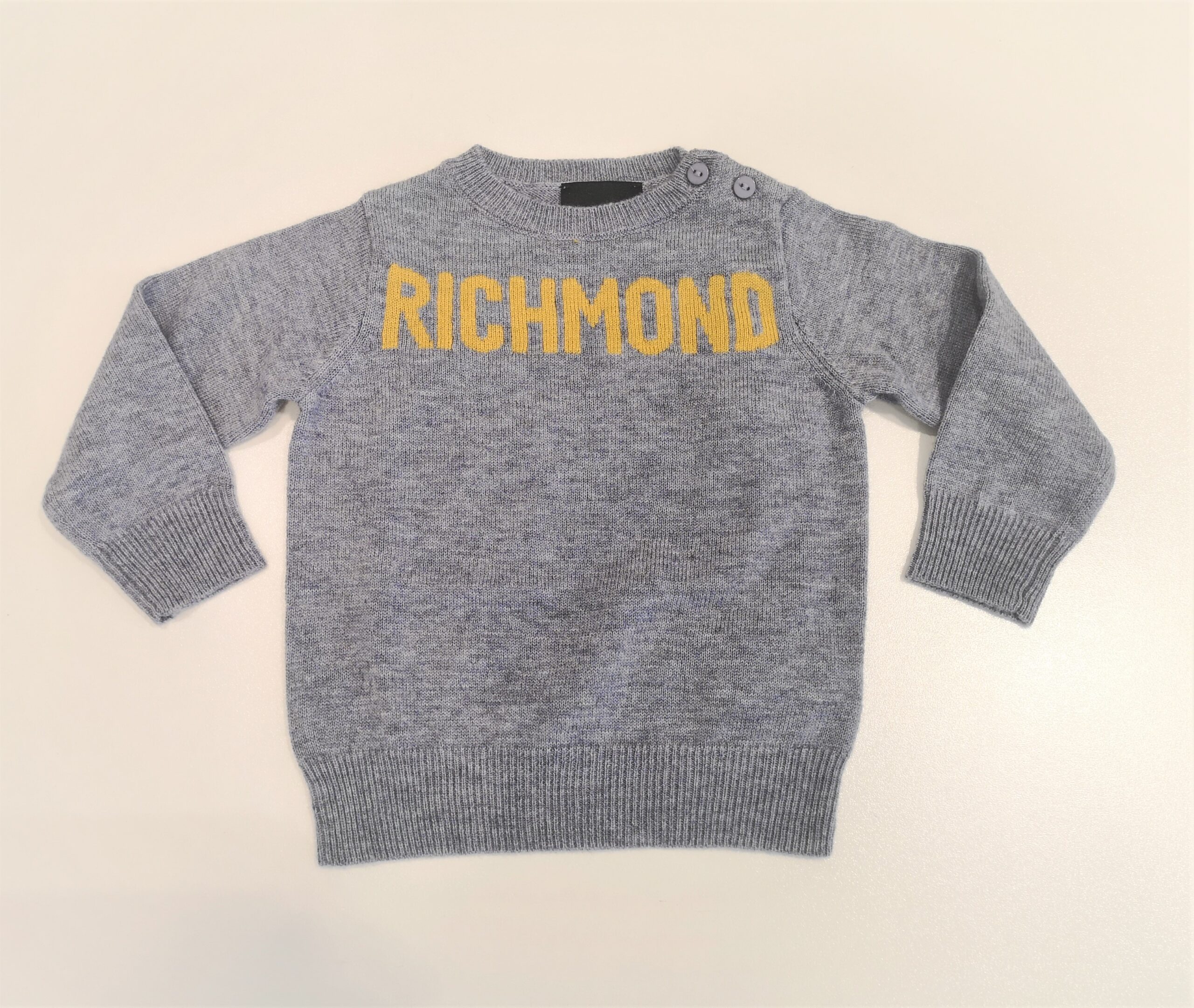 IMG_20191011_173137 JOHN RICHMOND Maglia grigio logo giallo Gibbs - immagine 1