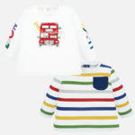 MAYORAL Set magliette manica lunga London bus